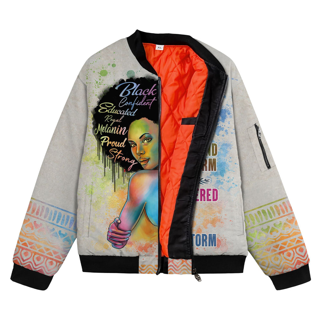 Black Girl I Am The Storm Bomber Jacket Bomber Jacket Version 2 Zootop Bear 