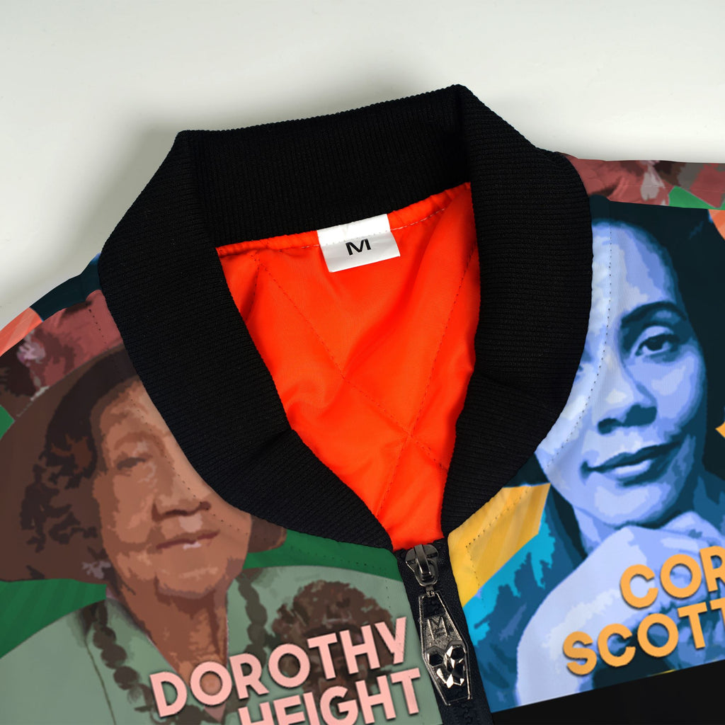 Black Herstory Bomber Jacket Bomber Jacket Version 2 Zootop Bear 