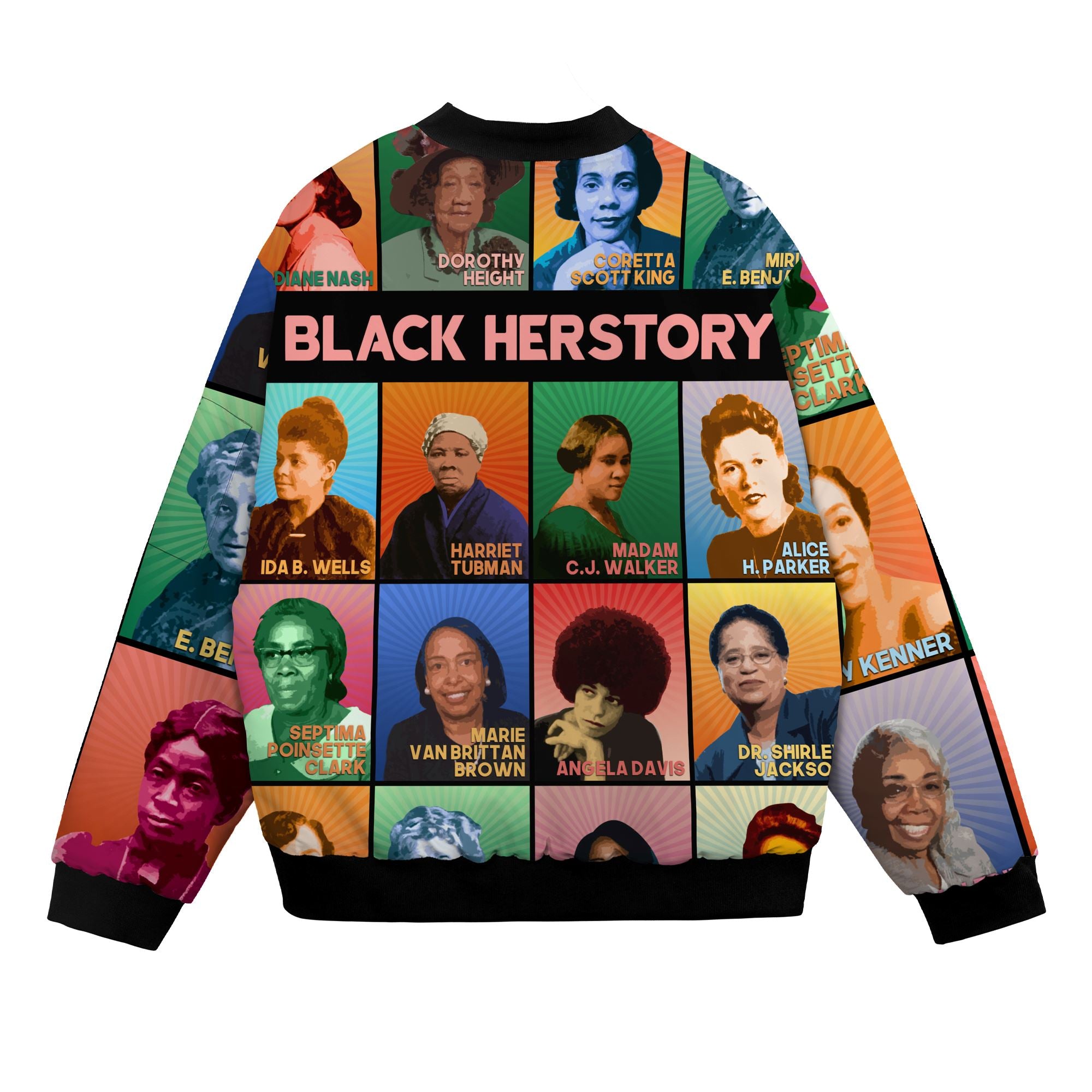 Black Herstory Bomber Jacket Bomber Jacket Version 2 Zootop Bear 