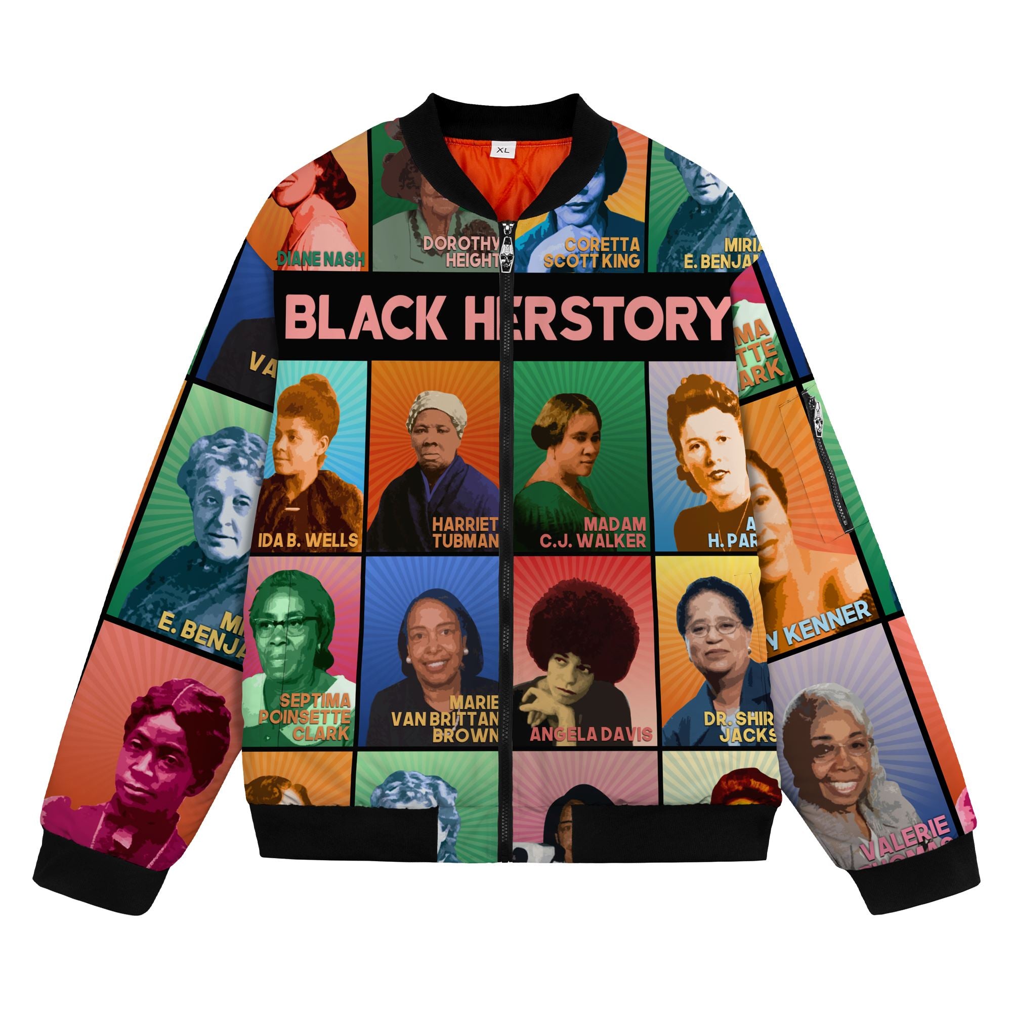 Black Herstory Bomber Jacket Bomber Jacket Version 2 Zootop Bear 
