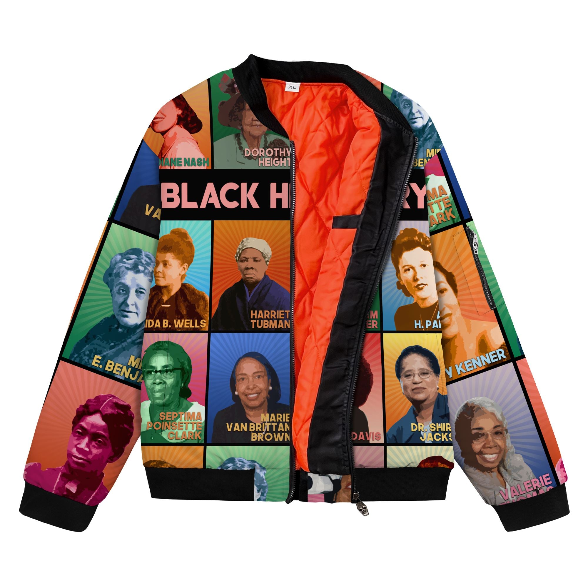 Black Herstory Bomber Jacket Bomber Jacket Version 2 Zootop Bear 