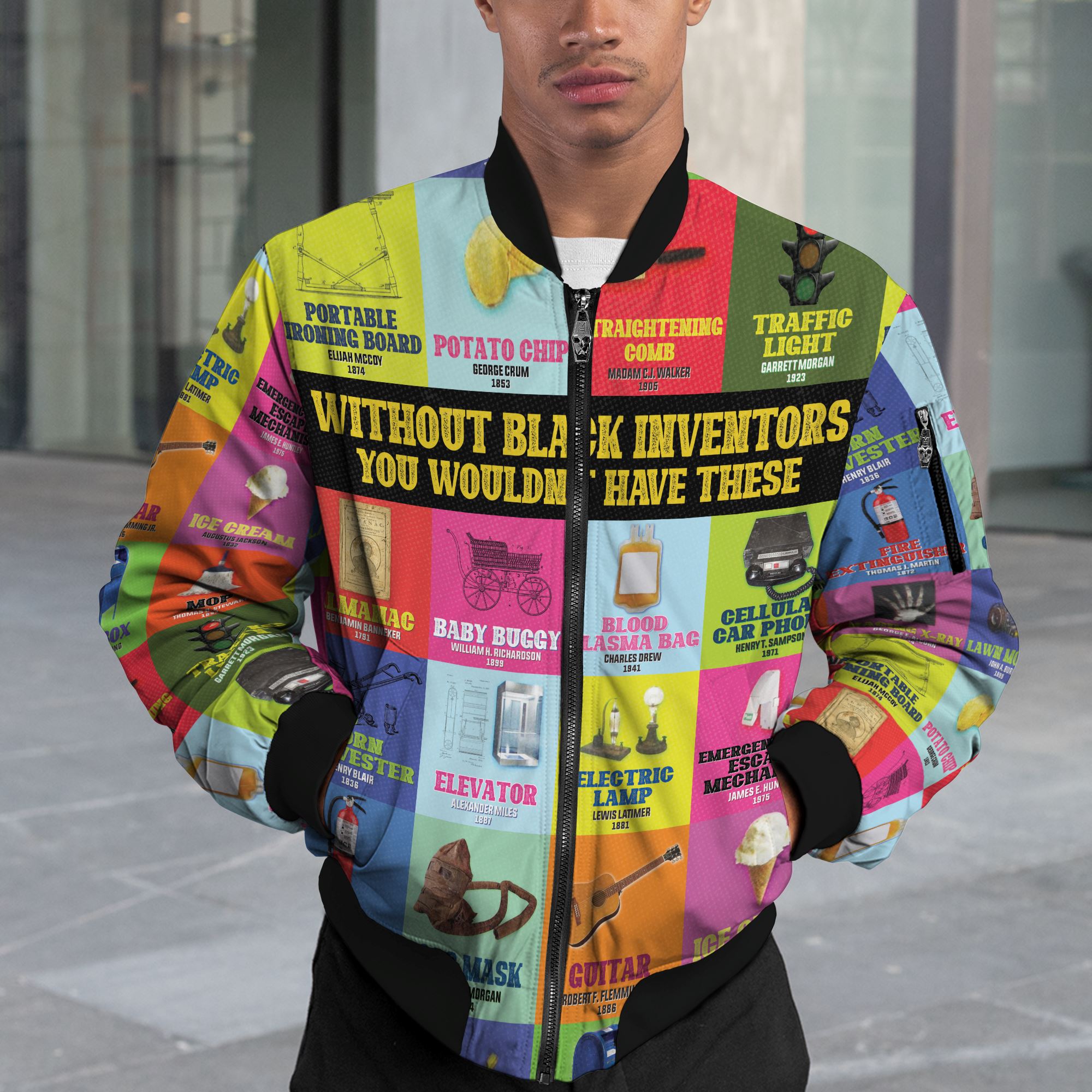 Black Inventions Bomber Jacket Bomber Jacket Version 2 Zootop Bear 