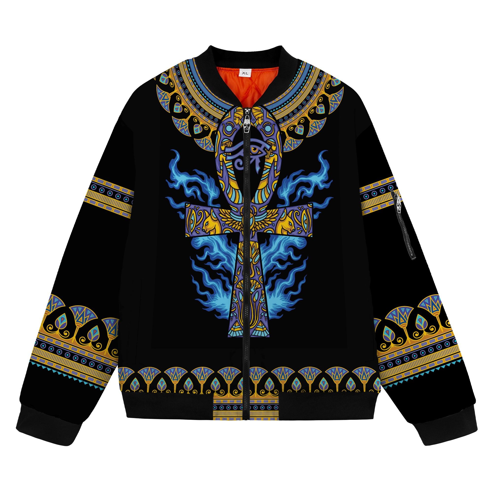 Egyptian Ankh Ft Eye Of Ra Bomber Jacket Bomber Jacket Version 2 Zootop Bear 