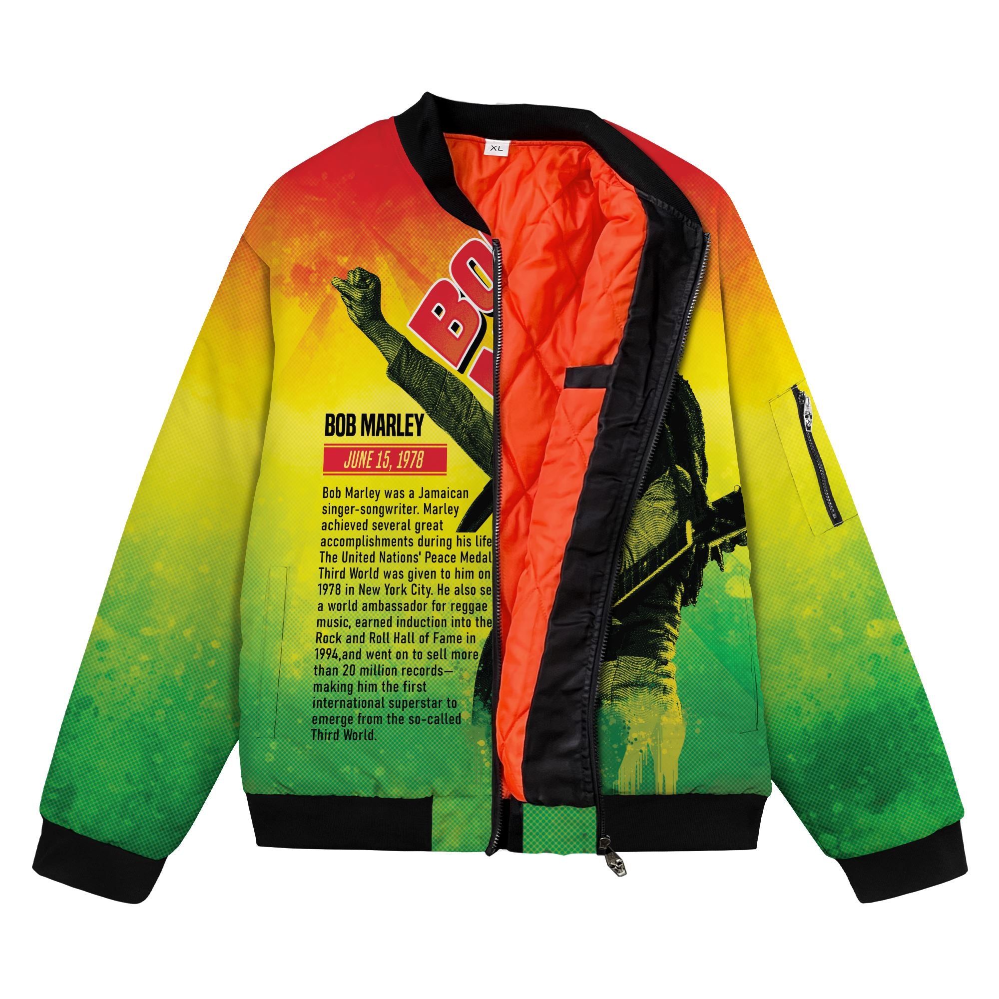 Bob Marley Bomber Jacket Bomber Jacket Version 2 Zootop Bear 