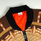 African Mask Printed Mudcloth Bomber Jacket Bomber Jacket Version 2 Zootop Bear 