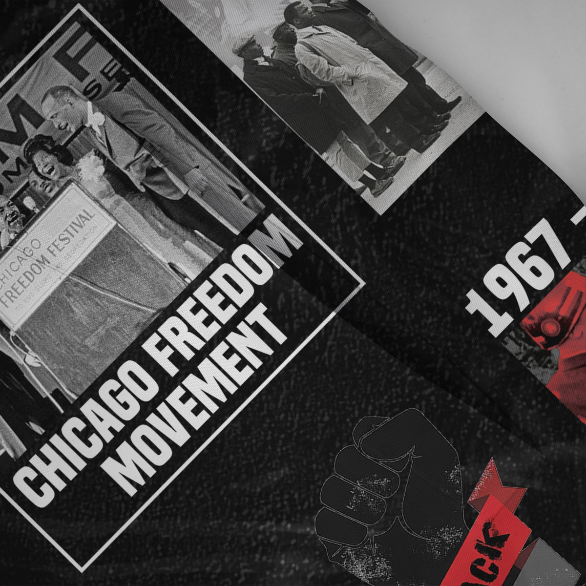 Civil Rights Movement Poster Art Mudcloth Bomber Jacket Bomber Jacket Version 2 Zootop Bear 