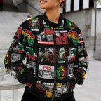 Civil Rights Movement Poster Art Mudcloth Bomber Jacket Bomber Jacket Version 2 Zootop Bear 