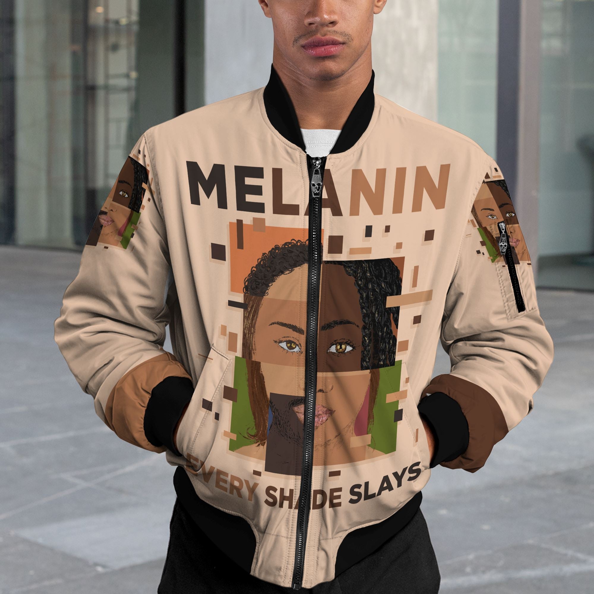 Melanin Every Shade Slays Bomber Jacket Bomber Jacket Version 2 Zootop Bear 