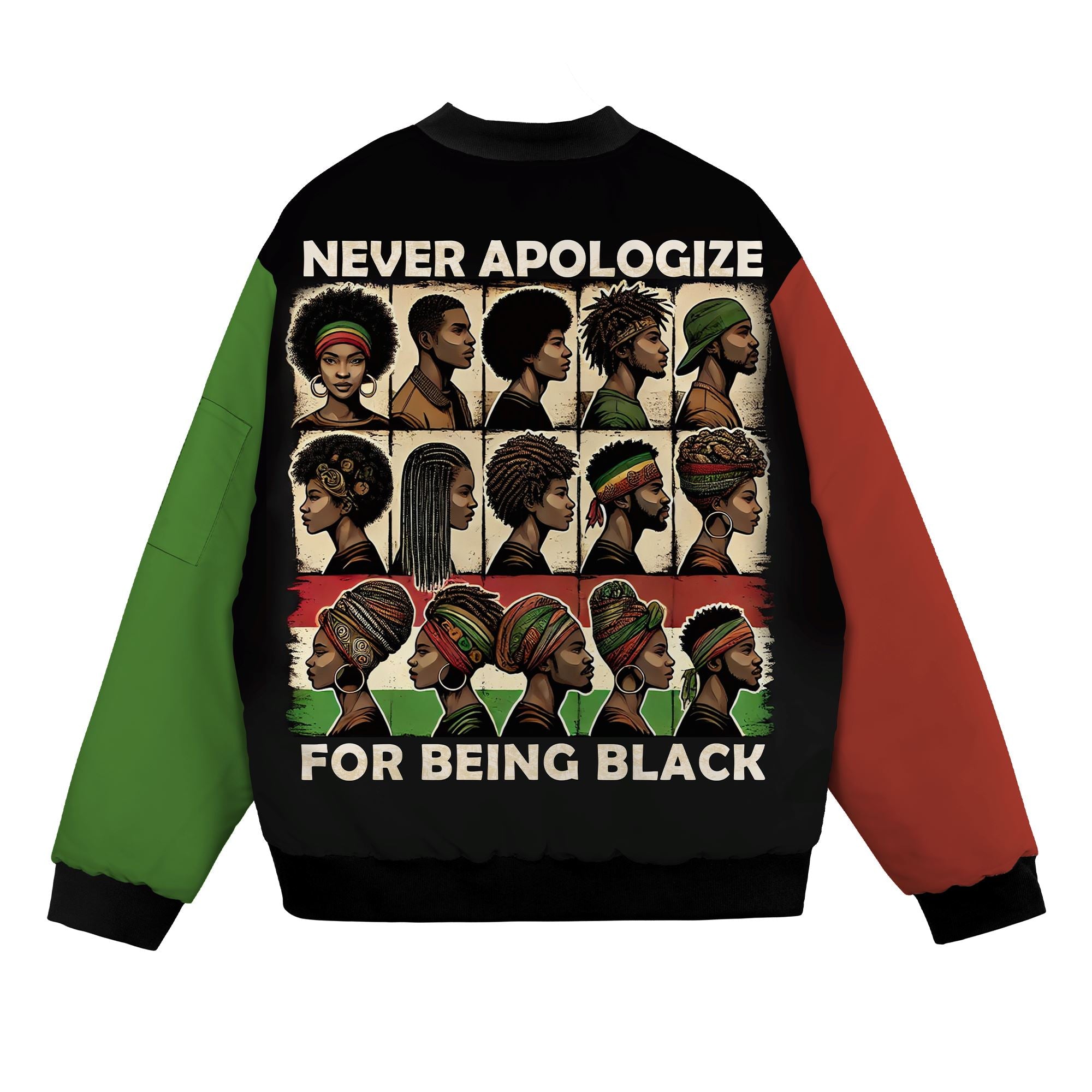 Never Apologize for Being Proudly Black Bomber Jacket Bomber Jacket Version 2 Zootop Bear 