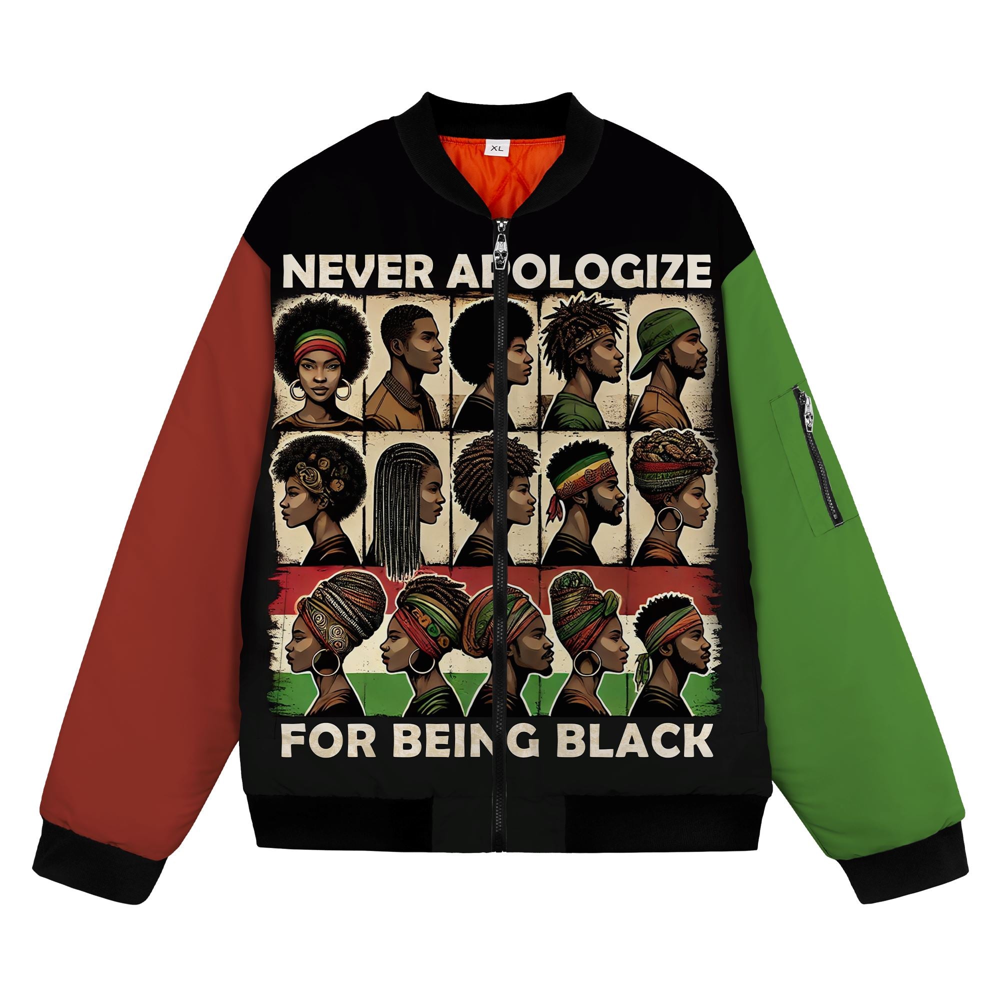 Never Apologize for Being Proudly Black Bomber Jacket Bomber Jacket Version 2 Zootop Bear 