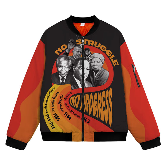 No Struggle No Progress Bomber Jacket Bomber Jacket Version 2 Zootop Bear 