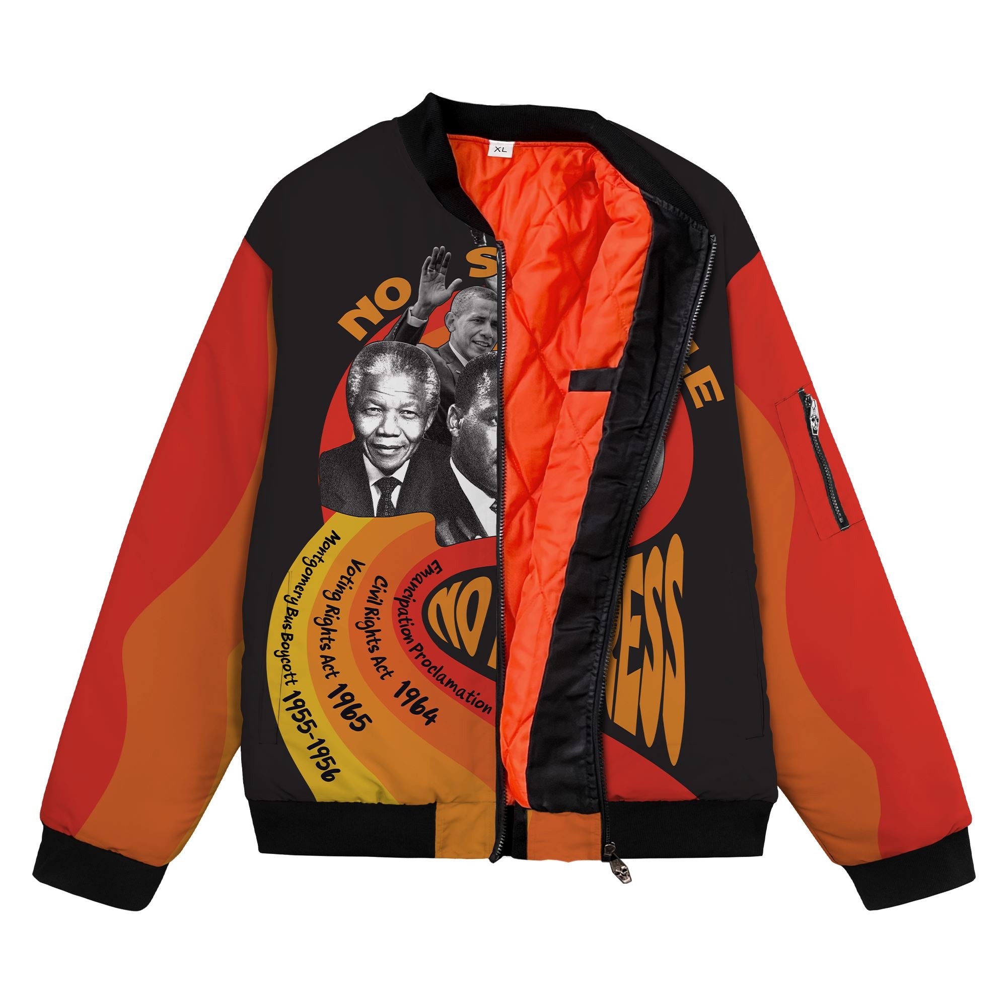 No Struggle No Progress Bomber Jacket Bomber Jacket Version 2 Zootop Bear 