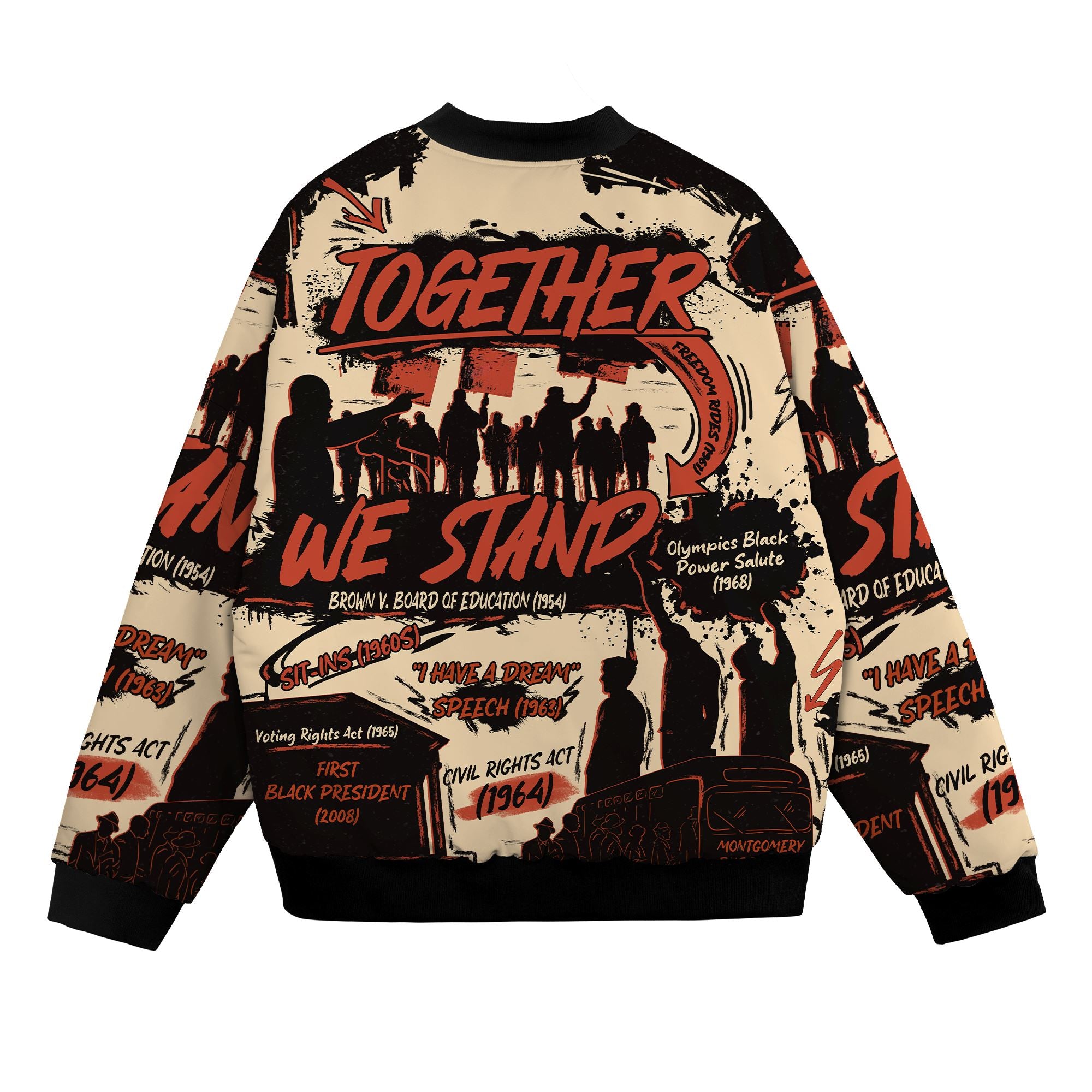 Together We Stand Bomber Jacket Bomber Jacket Version 2 Zootop Bear 