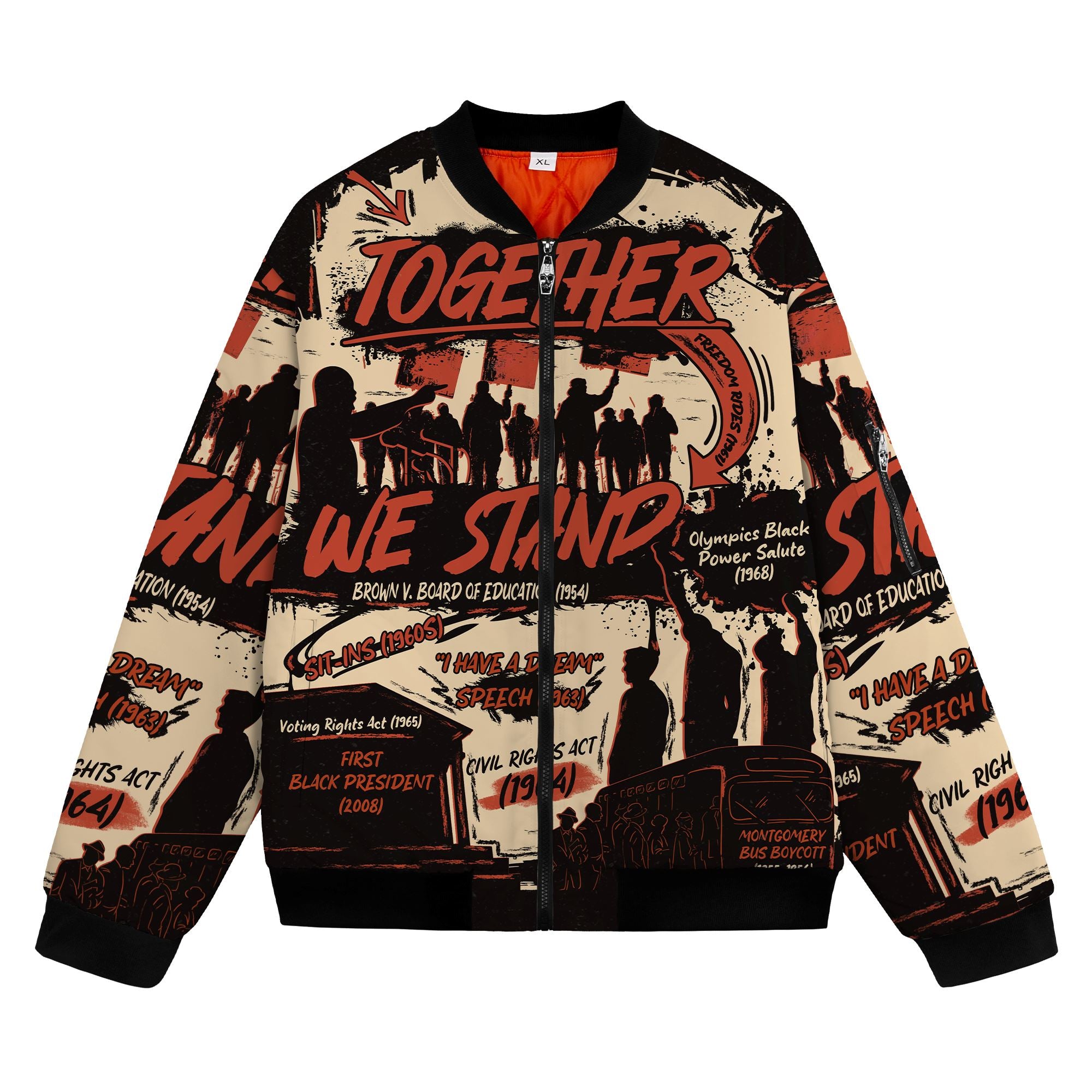 Together We Stand Bomber Jacket Bomber Jacket Version 2 Zootop Bear 