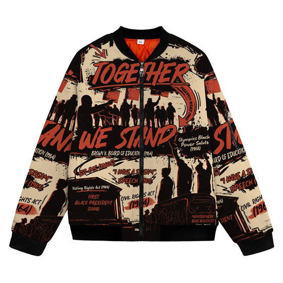 Together We Stand Bomber Jacket Bomber Jacket Version 2 Zootop Bear 