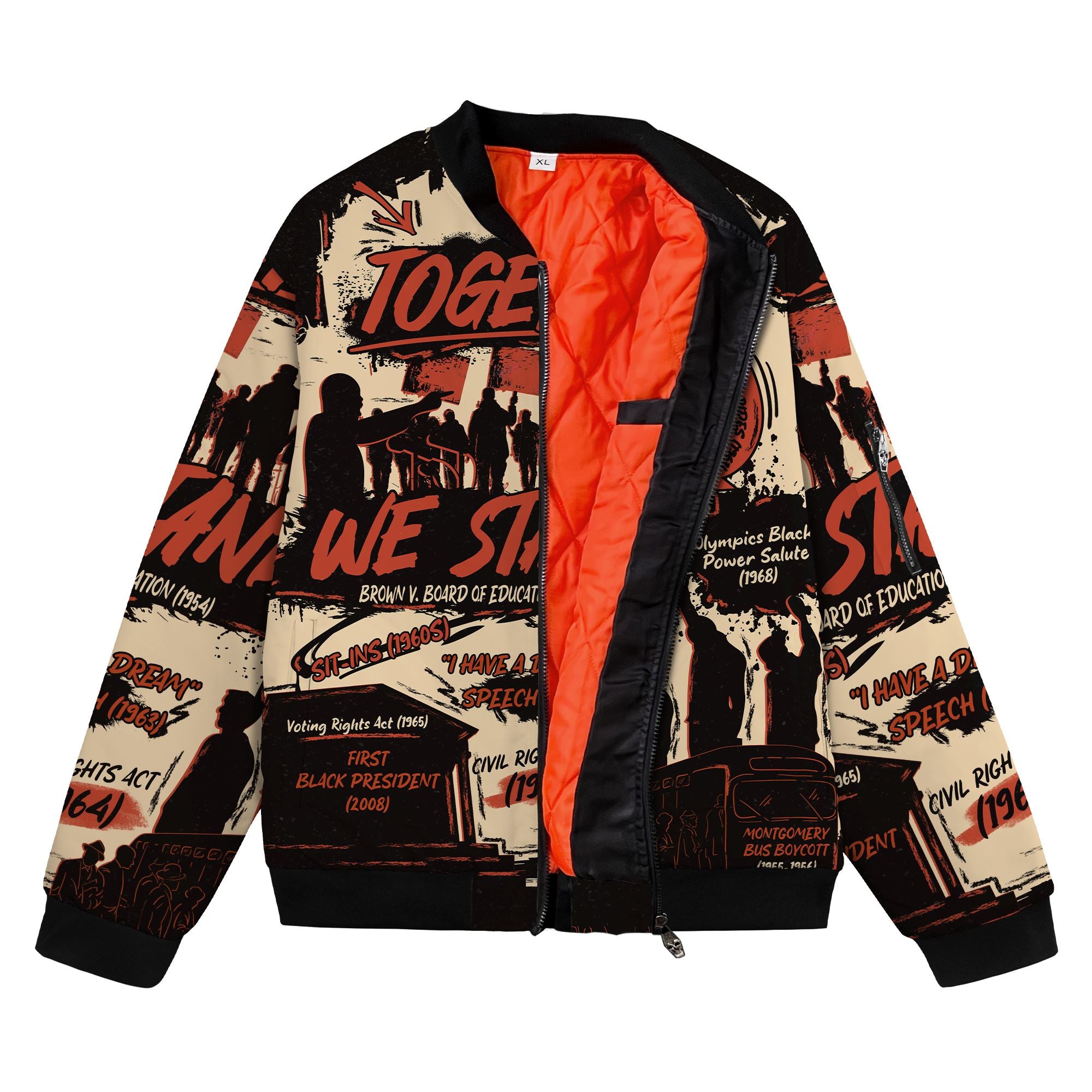 Together We Stand Bomber Jacket Bomber Jacket Version 2 Zootop Bear 