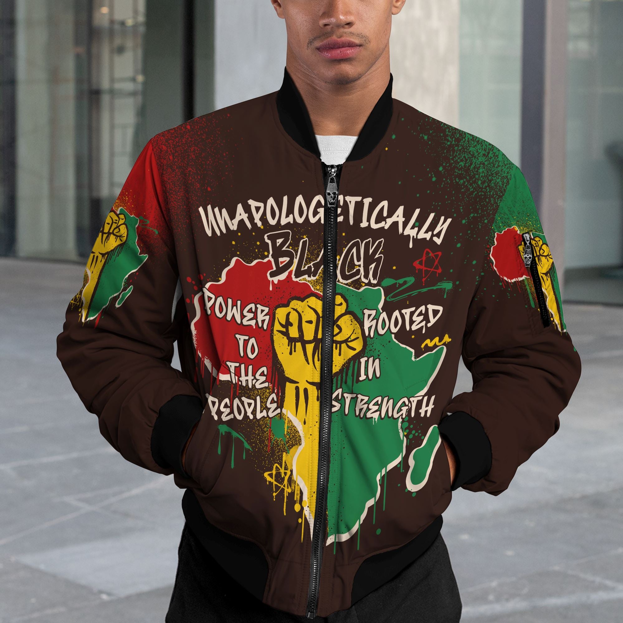 Power in Our Roots Bomber Jacket Bomber Jacket Version 2 Zootop Bear 
