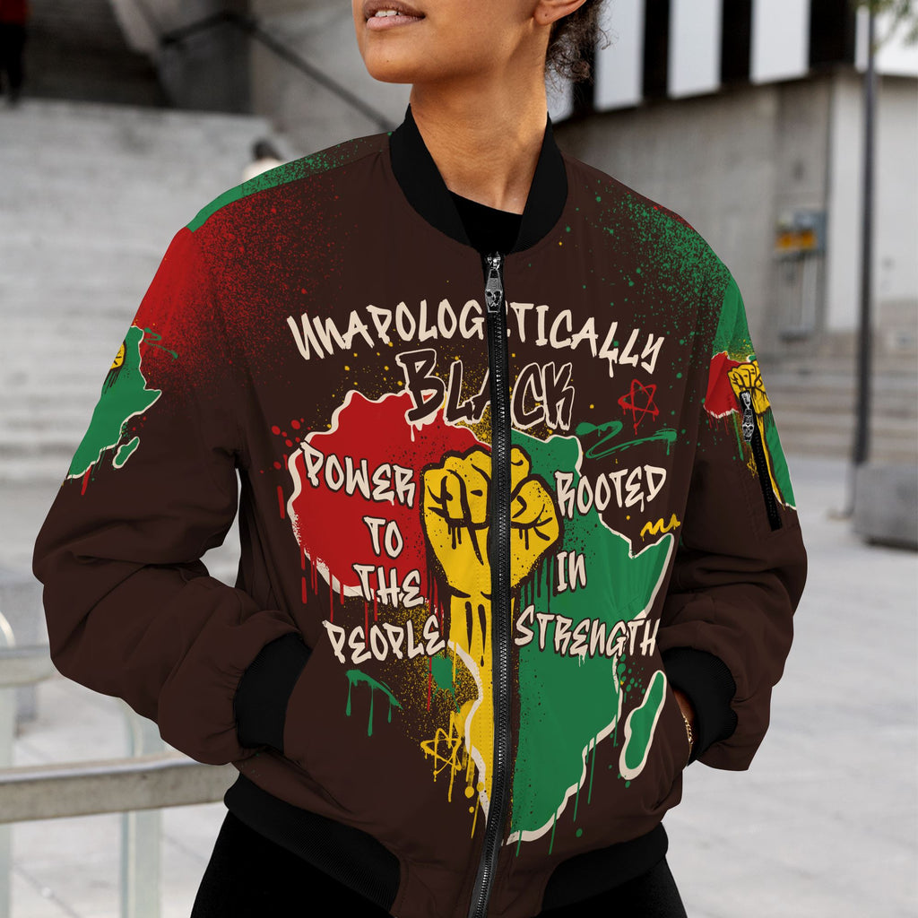 Power in Our Roots Bomber Jacket Bomber Jacket Version 2 Zootop Bear 