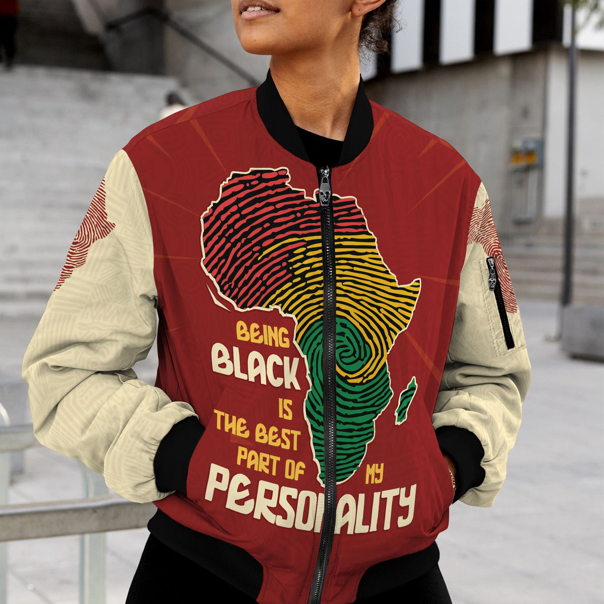 Being Black Is The Best Part Of My Personality Bomber Jacket Bomber Jacket Version 2 Zootop Bear 