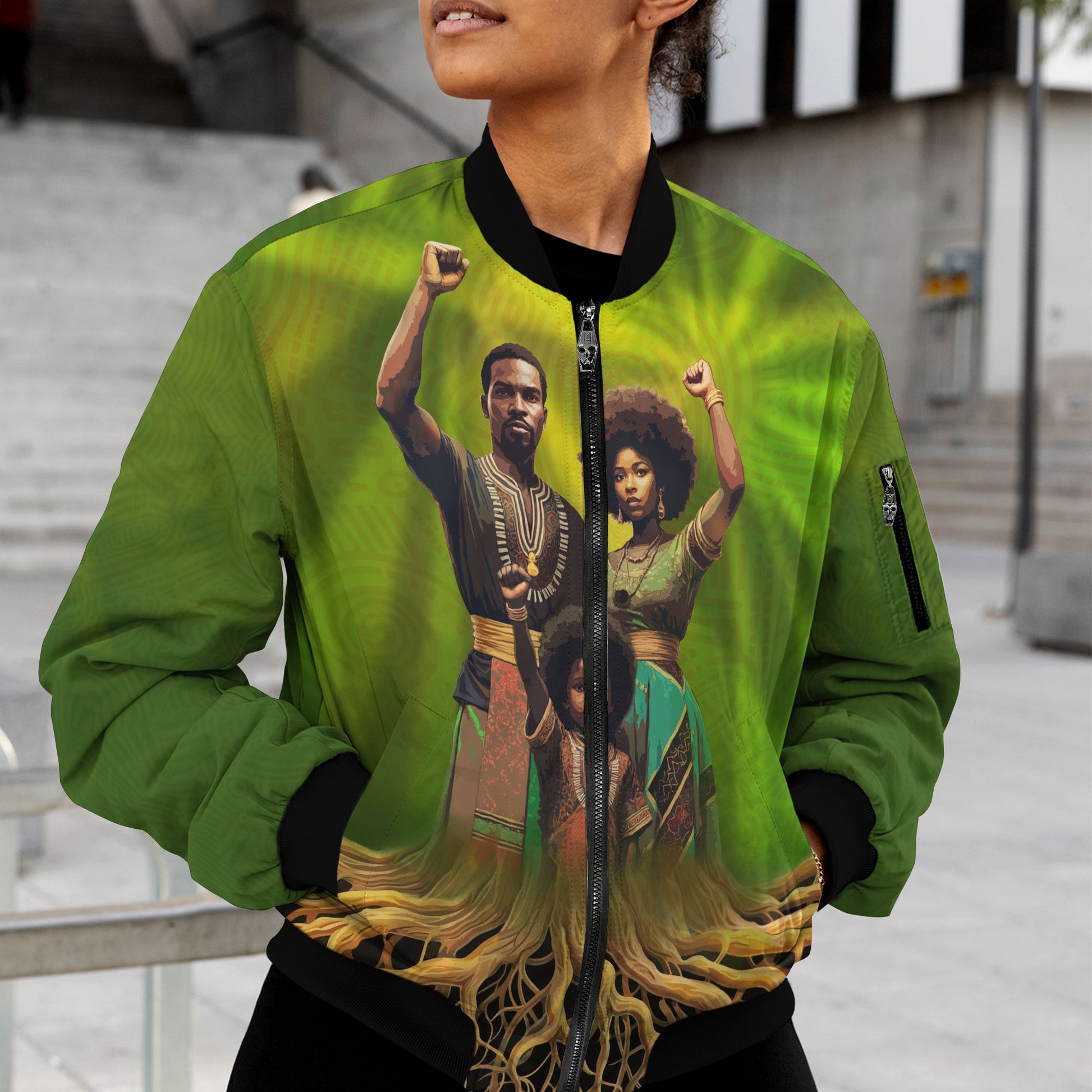 Rooted in Resistance Bomber Jacket Bomber Jacket Version 2 Zootop Bear 