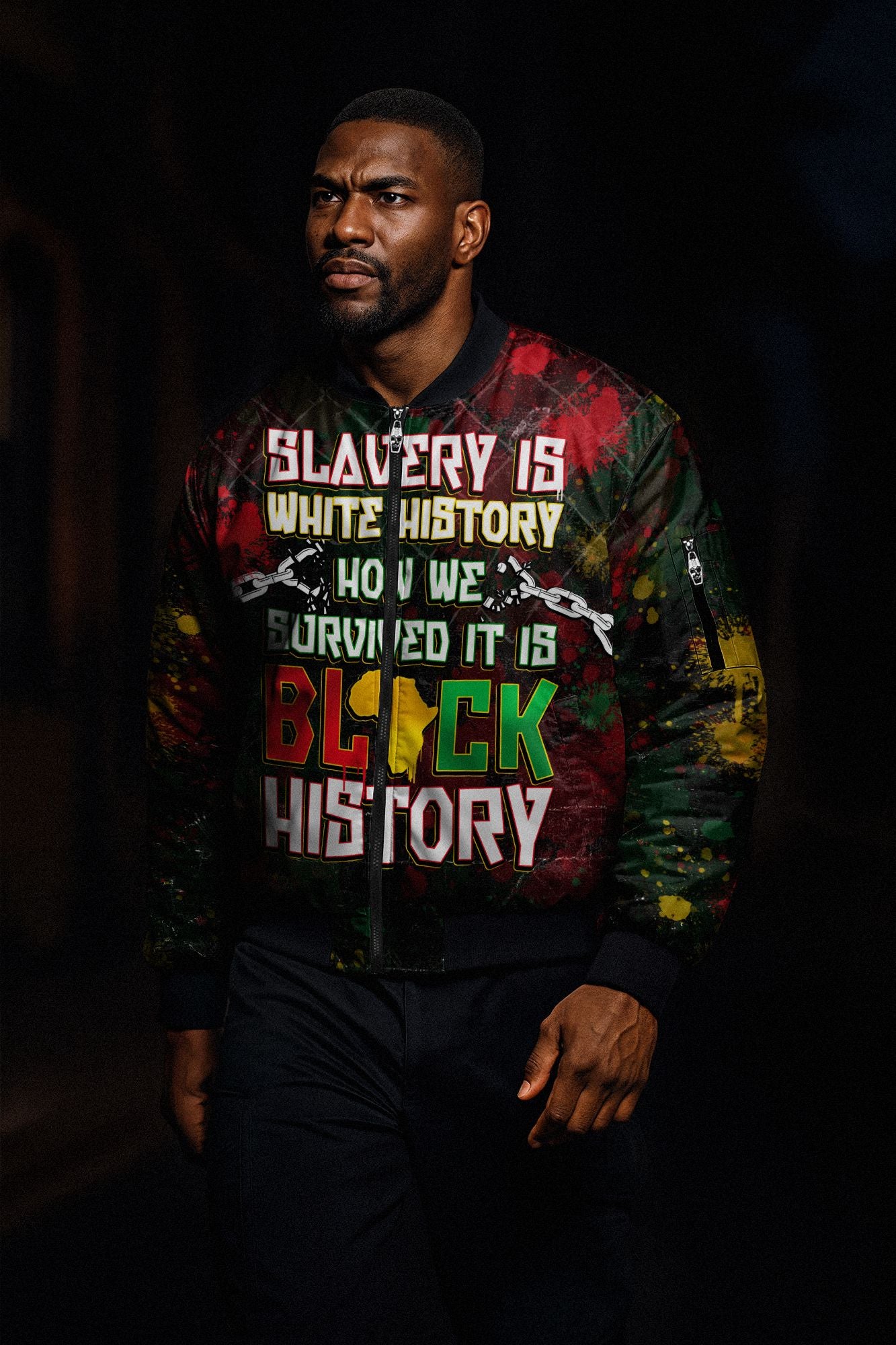 Slavery Is White History Bomber Jacket Bomber Jacket Version 2 Zootop Bear 