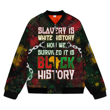 Slavery Is White History Bomber Jacket Bomber Jacket Version 2 Zootop Bear 