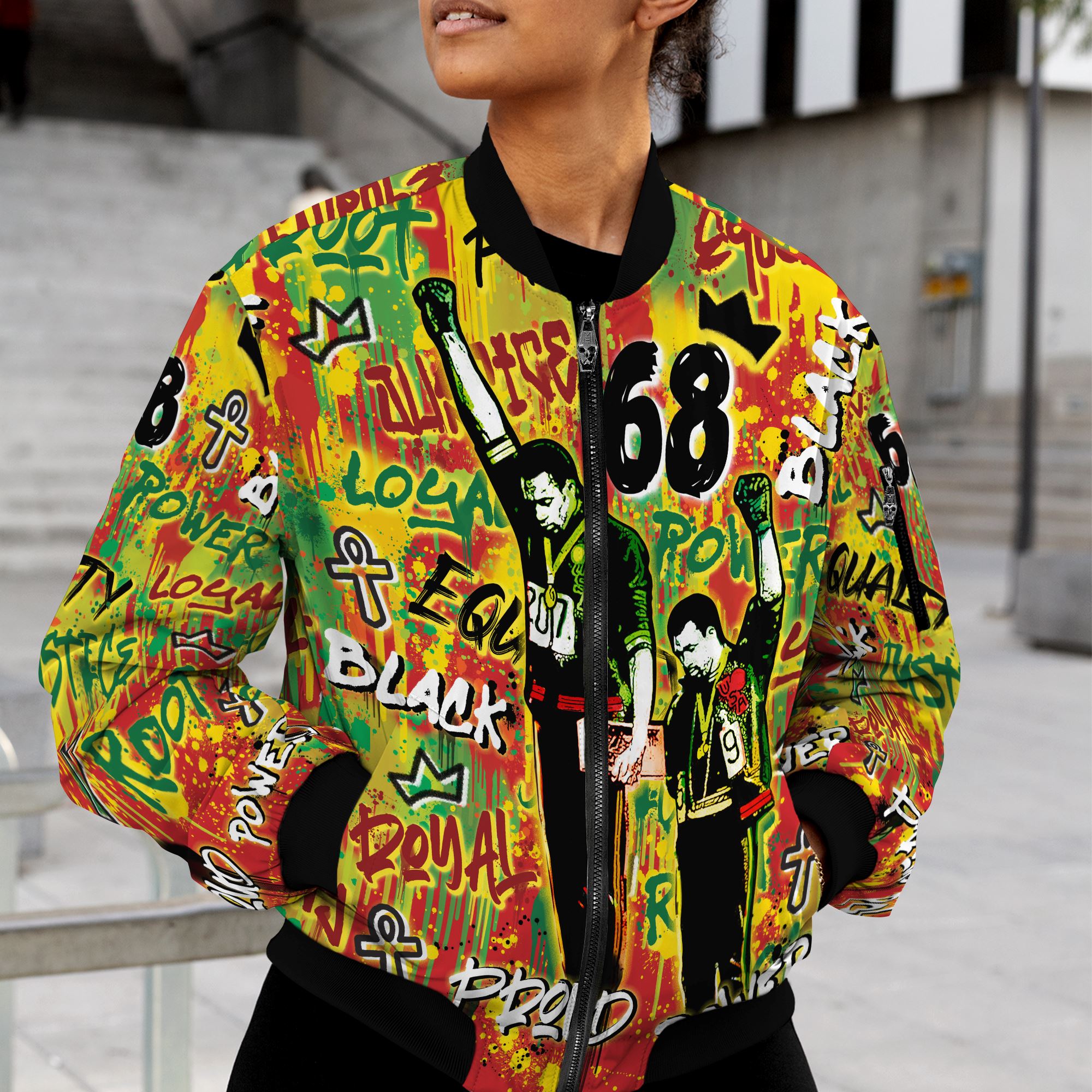 68 Graffiti Bomber Jacket Bomber Jacket Version 2 Zootop Bear 