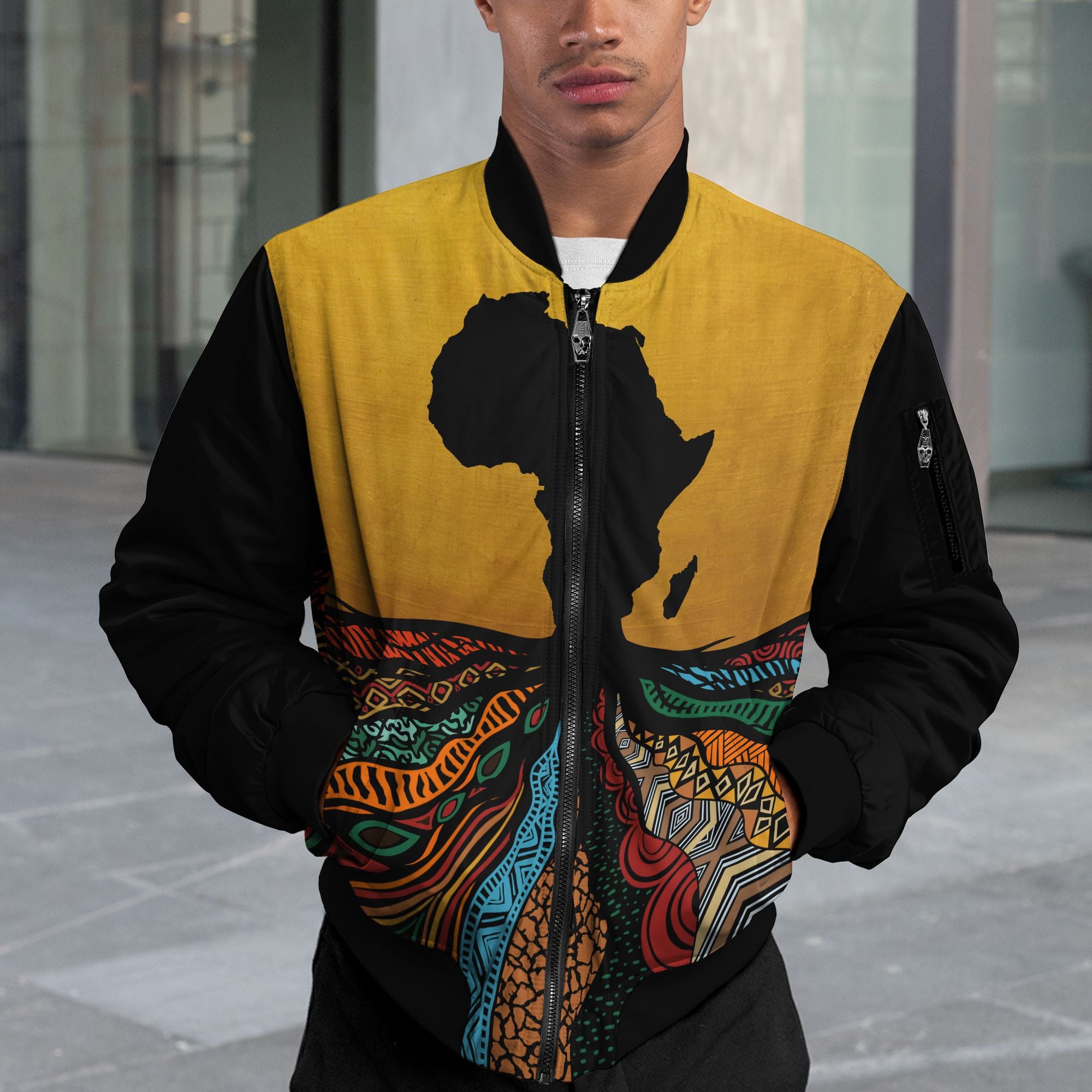 Patterns of Our Roots Bomber Jacket Bomber Jacket Version 2 Zootop Bear 