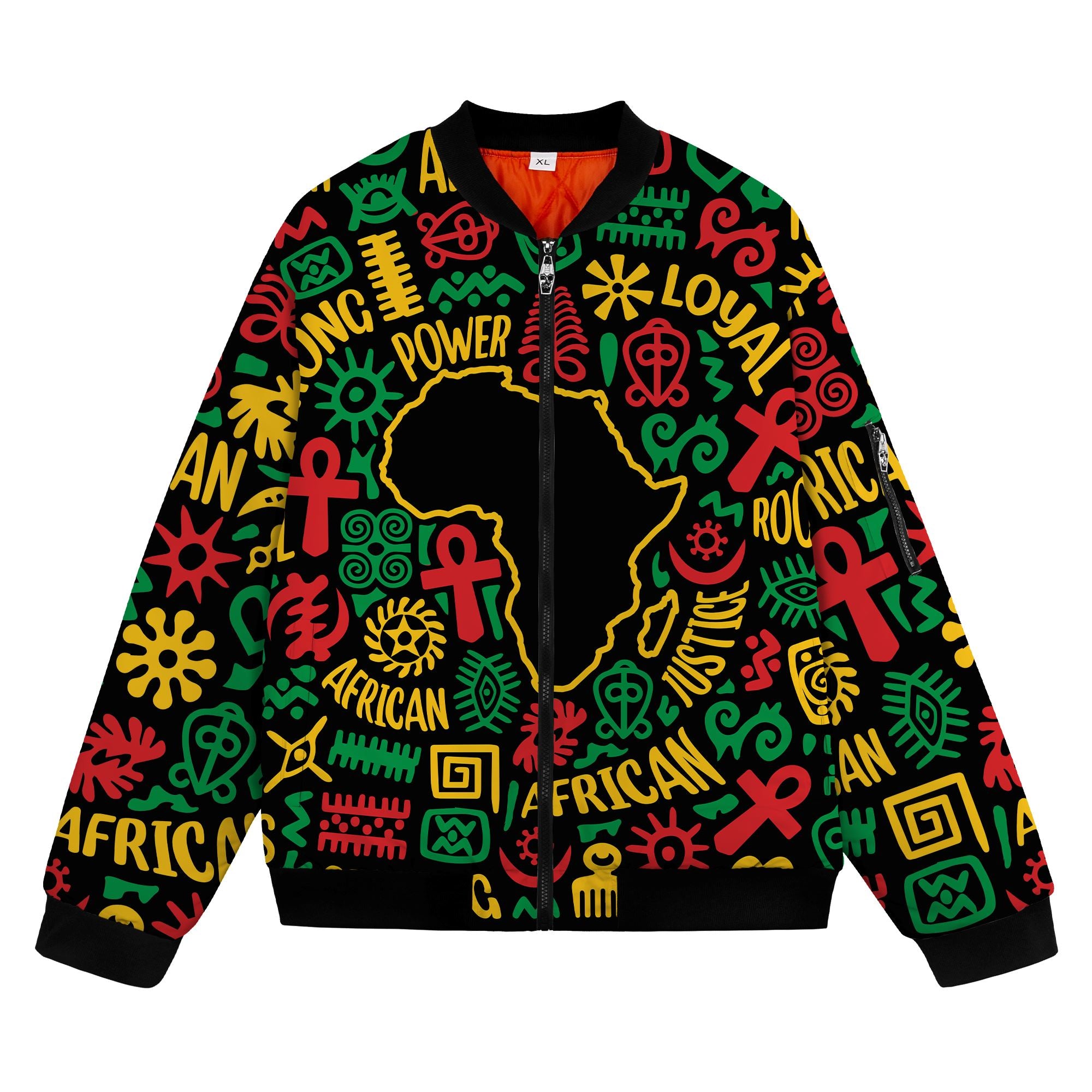 African Map Symbol Bomber Jacket Bomber Jacket Version 2 Zootop Bear 