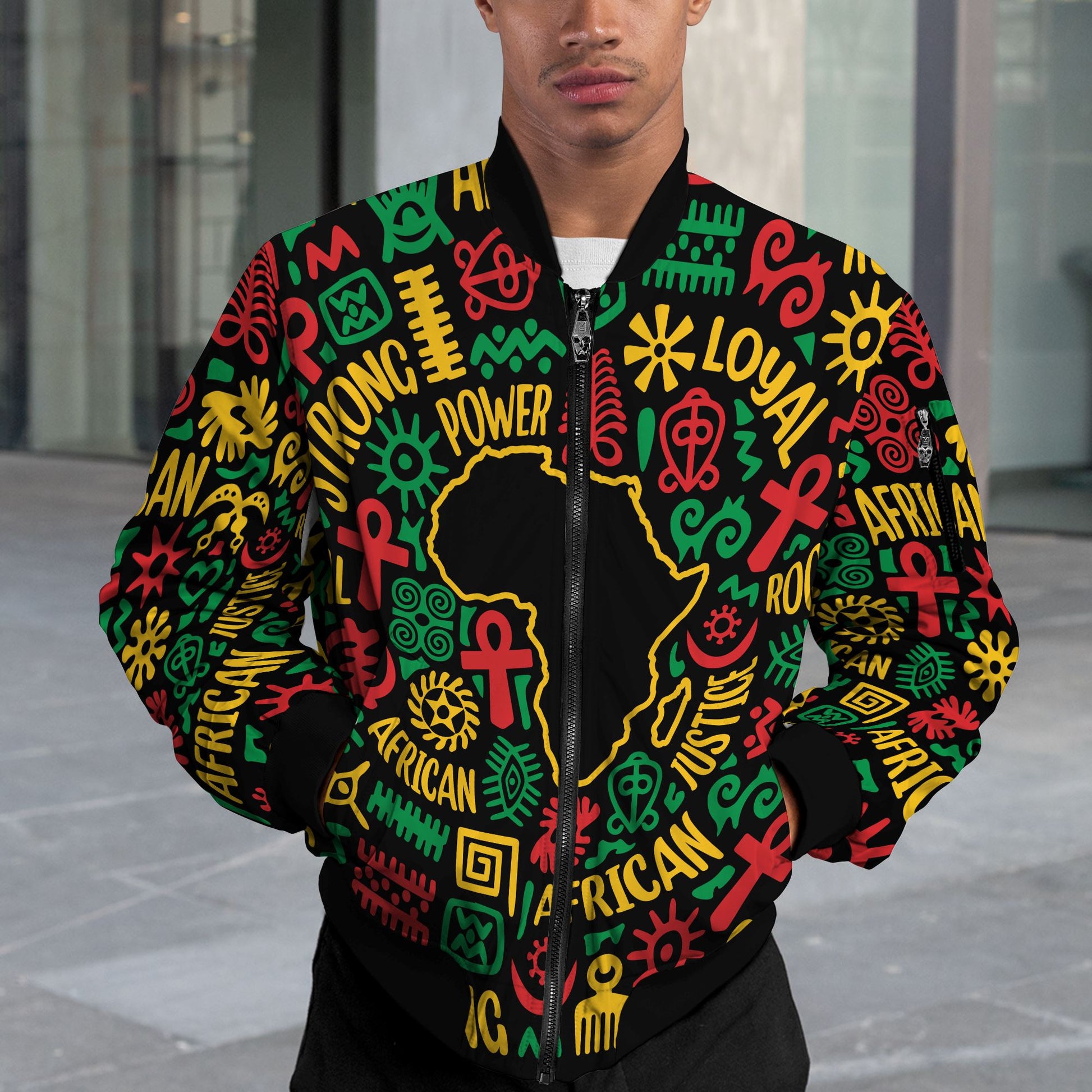 African Map Symbol Bomber Jacket – Melaninful