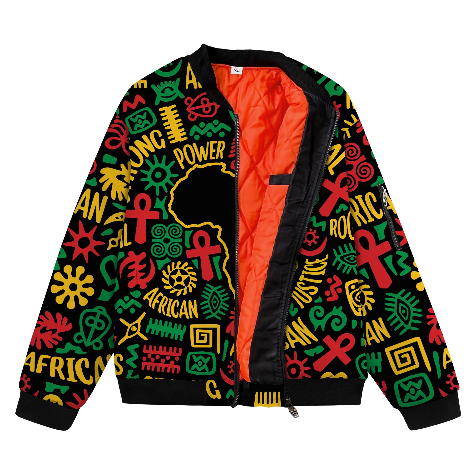 African Map Symbol Bomber Jacket Bomber Jacket Version 2 Zootop Bear 