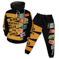 Black Creativity Rules The World All-over Hoodie and Joggers Set Hoodie Joggers Set Tianci 