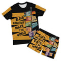 Black Creativity Rules The World T-shirt and Shorts Set Tee Shorts Set Tianci 