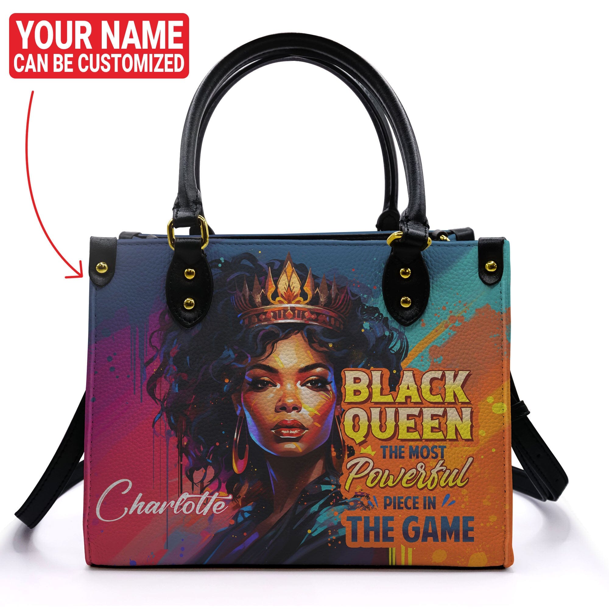 Black Queen The Most Powerful Piece In The Game Leather Handbag Leather Handbag Highcommerce 