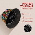 Black Herstory Bucket Hat Bucket Hat Tianci Premium Satin Lined Average 