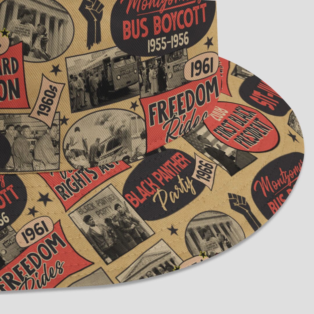 Civil Rights Events in 50s Style Bucket Hat Bucket Hat Tianci 