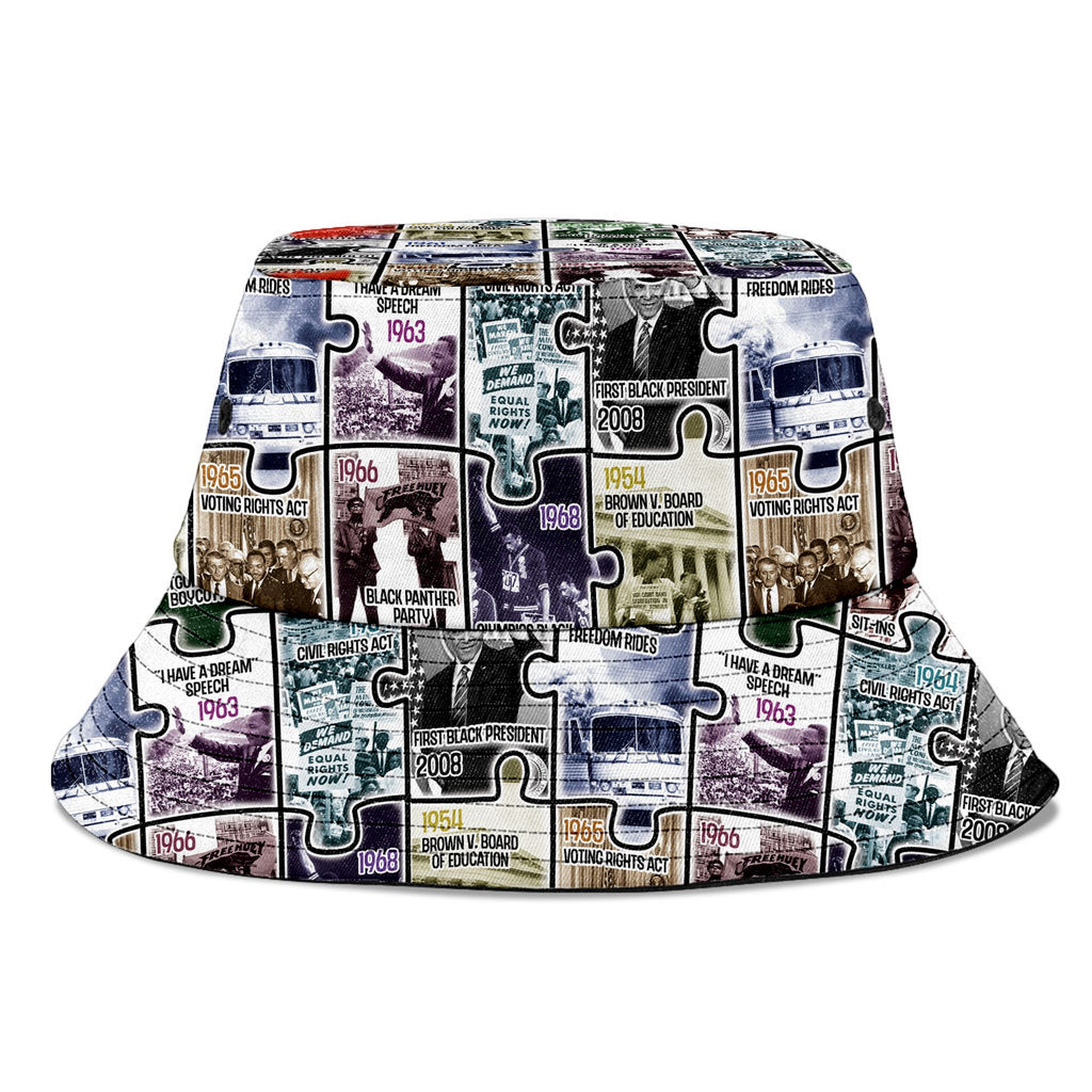 The Civil Rights Journey in Puzzle Bucket Hat Bucket Hat Tianci 
