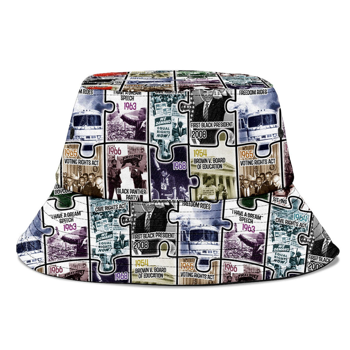 The Civil Rights Journey in Puzzle Bucket Hat Bucket Hat Tianci 