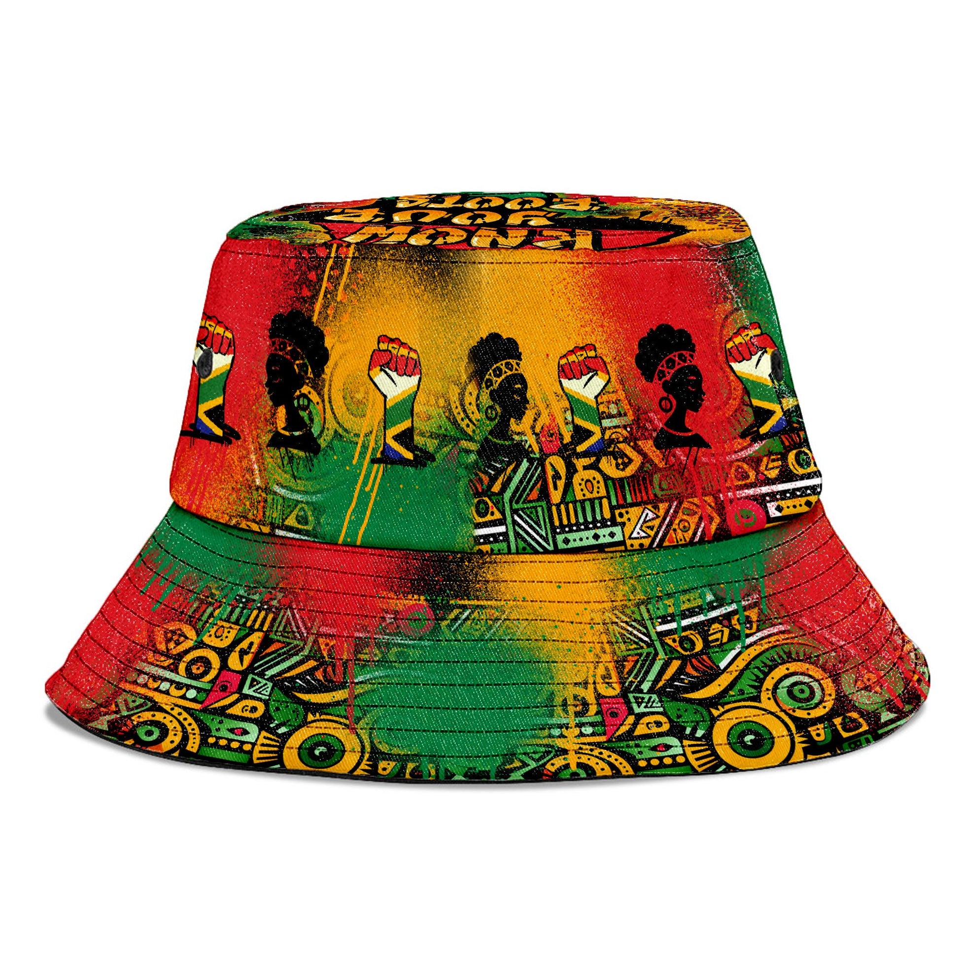 African Map Graffiti Bucket Hat Bucket Hat Tianci 