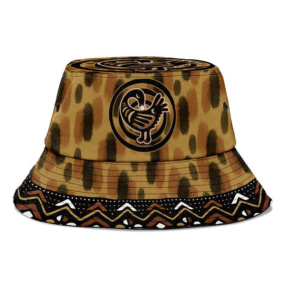 Printed Mud Cloth and Adinkra Symbol Bucket Hat Bucket Hat Tianci