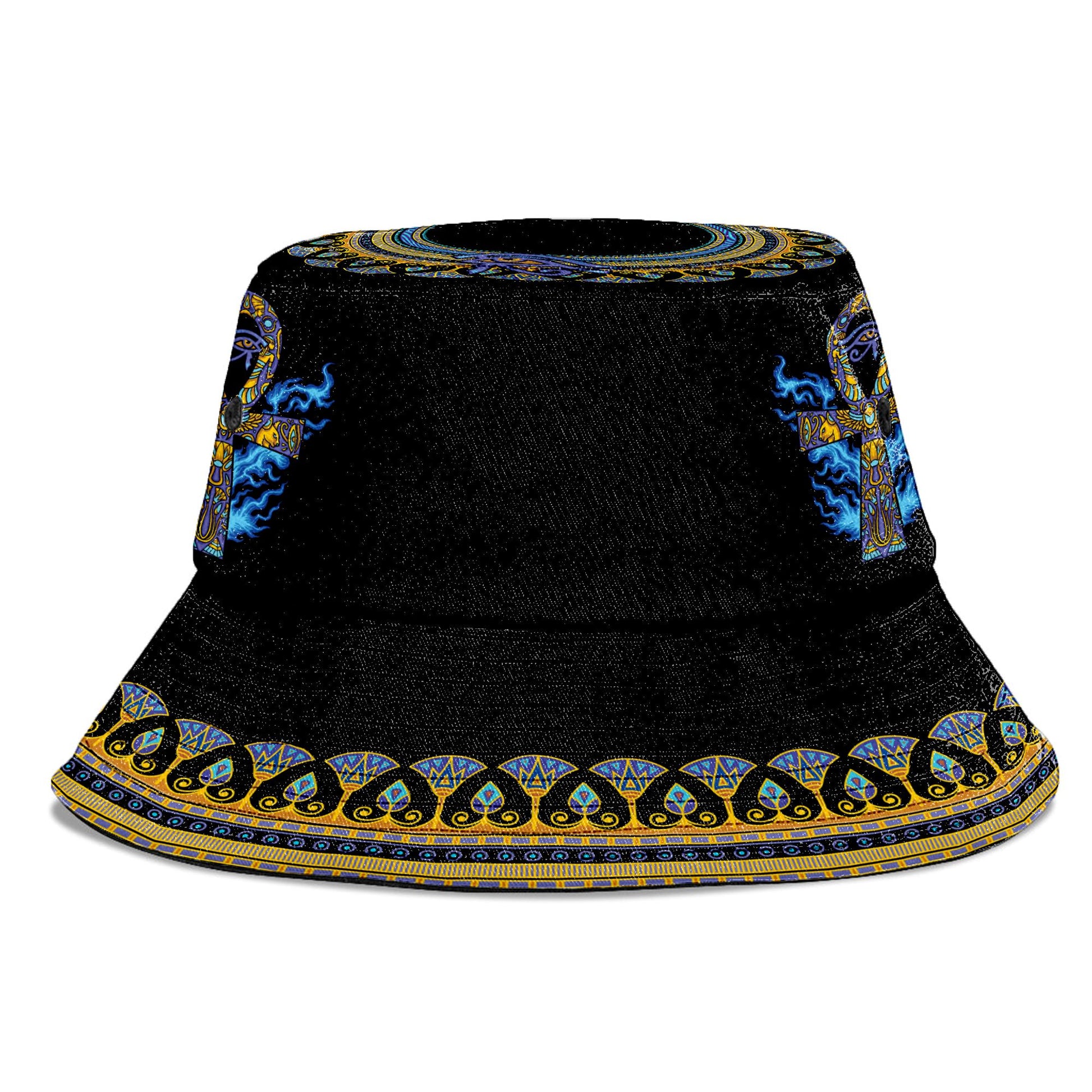 Egyptian Ankh Ft Eye Of Ra Bucket Hat Bucket Hat Tianci 