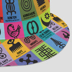 Multi Color Adinkra Symbols Bucket Hat Bucket Hat Tianci 