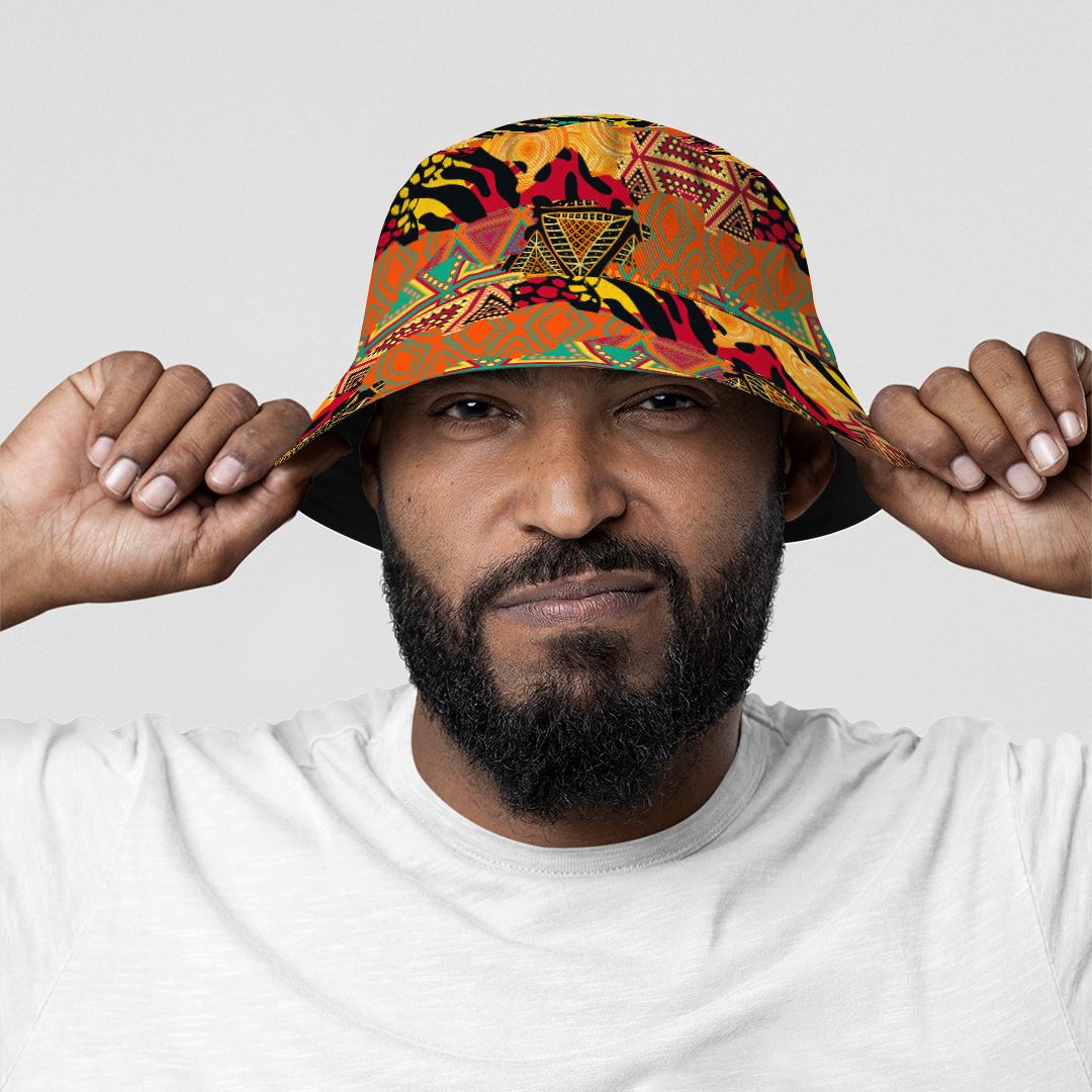 Colored African Patchwork Bucket Hat Bucket Hat Tianci 