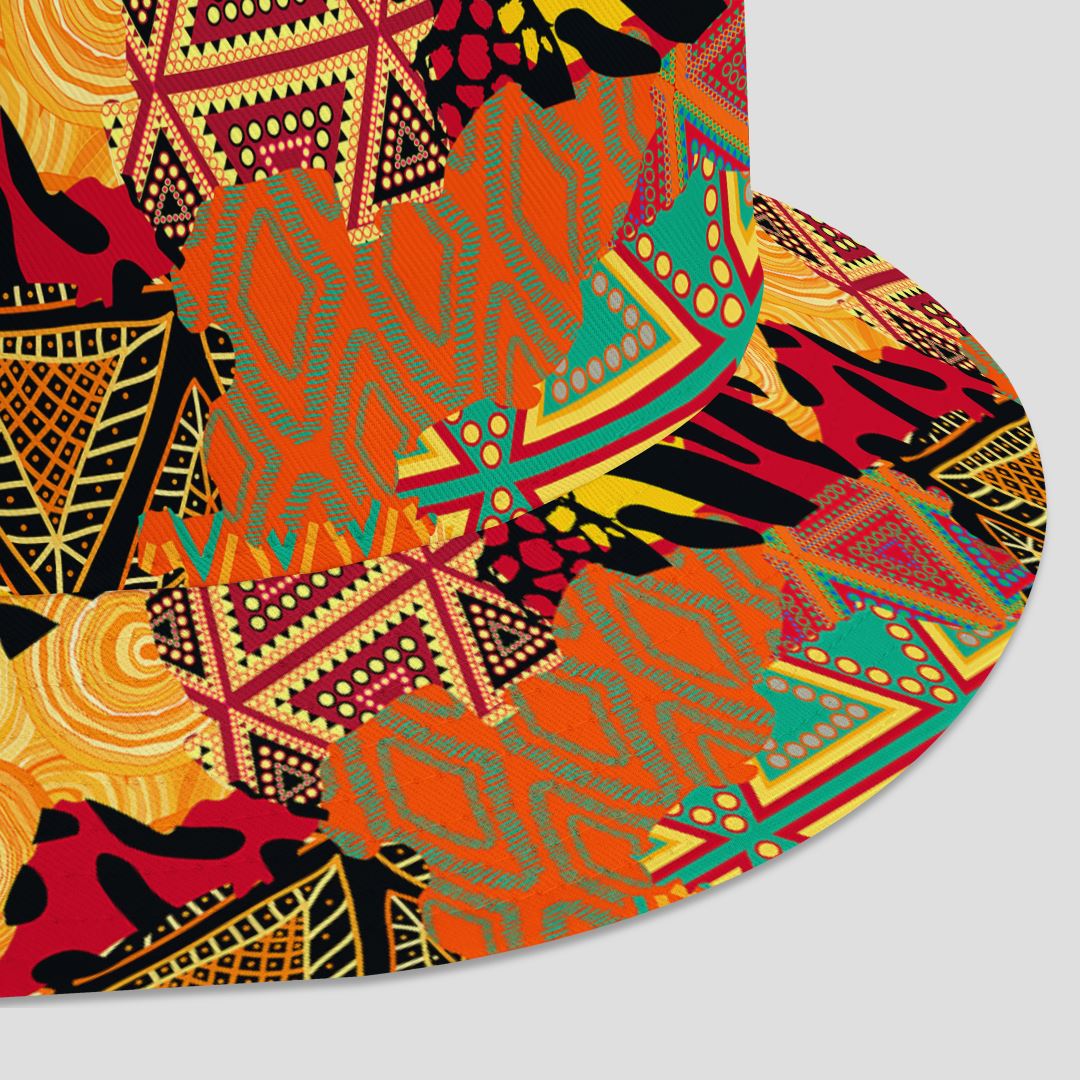 Colored African Patchwork Bucket Hat Bucket Hat Tianci 