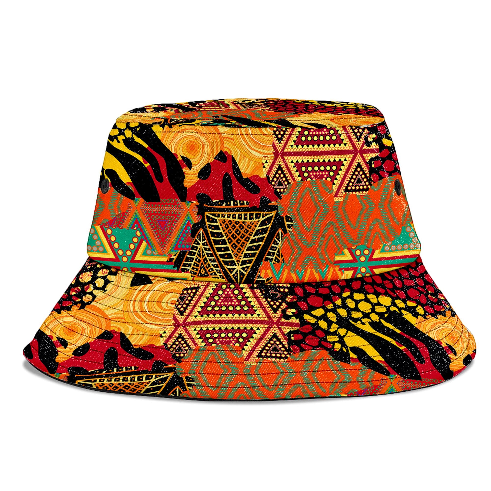Colored African Patchwork Bucket Hat Bucket Hat Tianci 