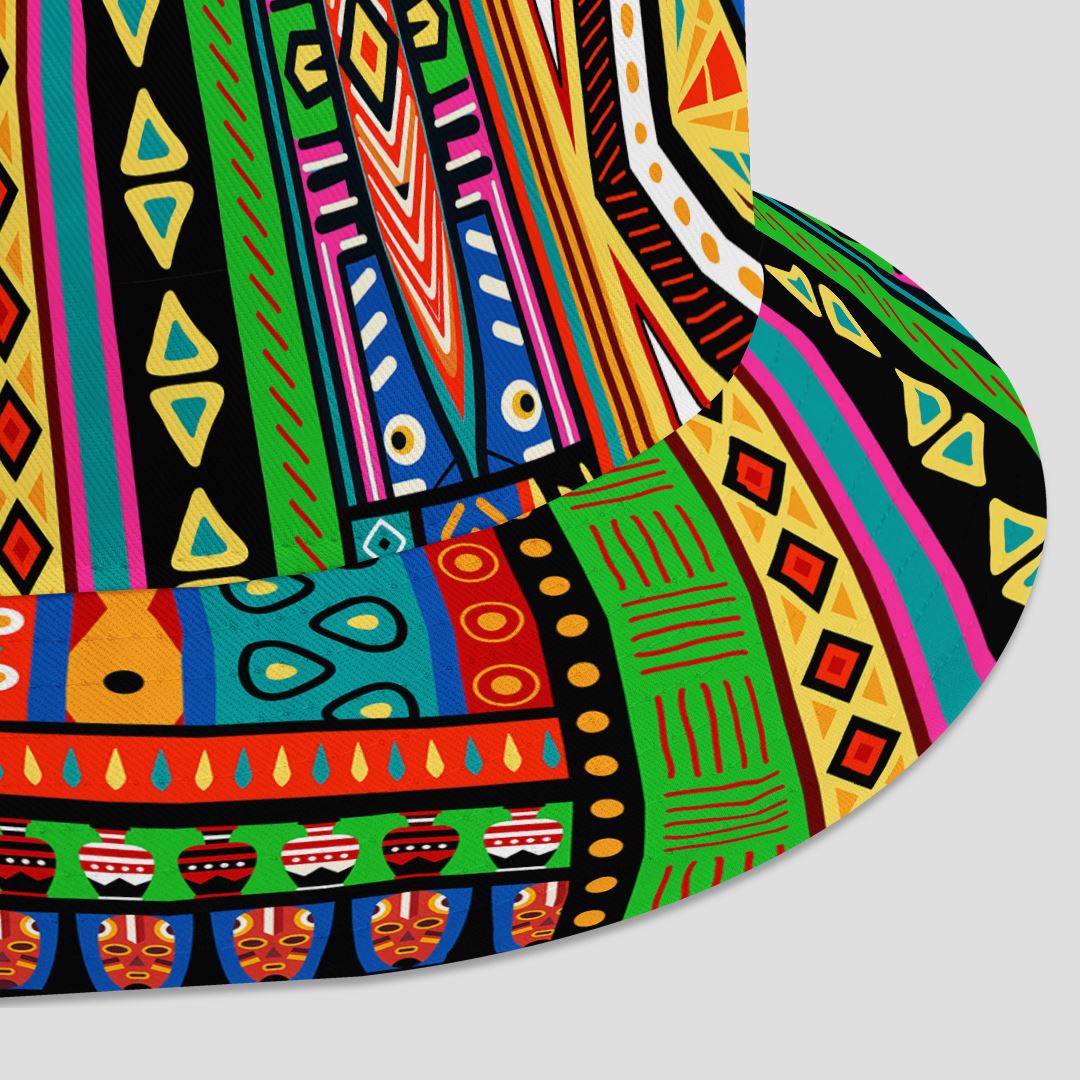 African Striped Patterns Bucket Hat Bucket Hat Tianci 