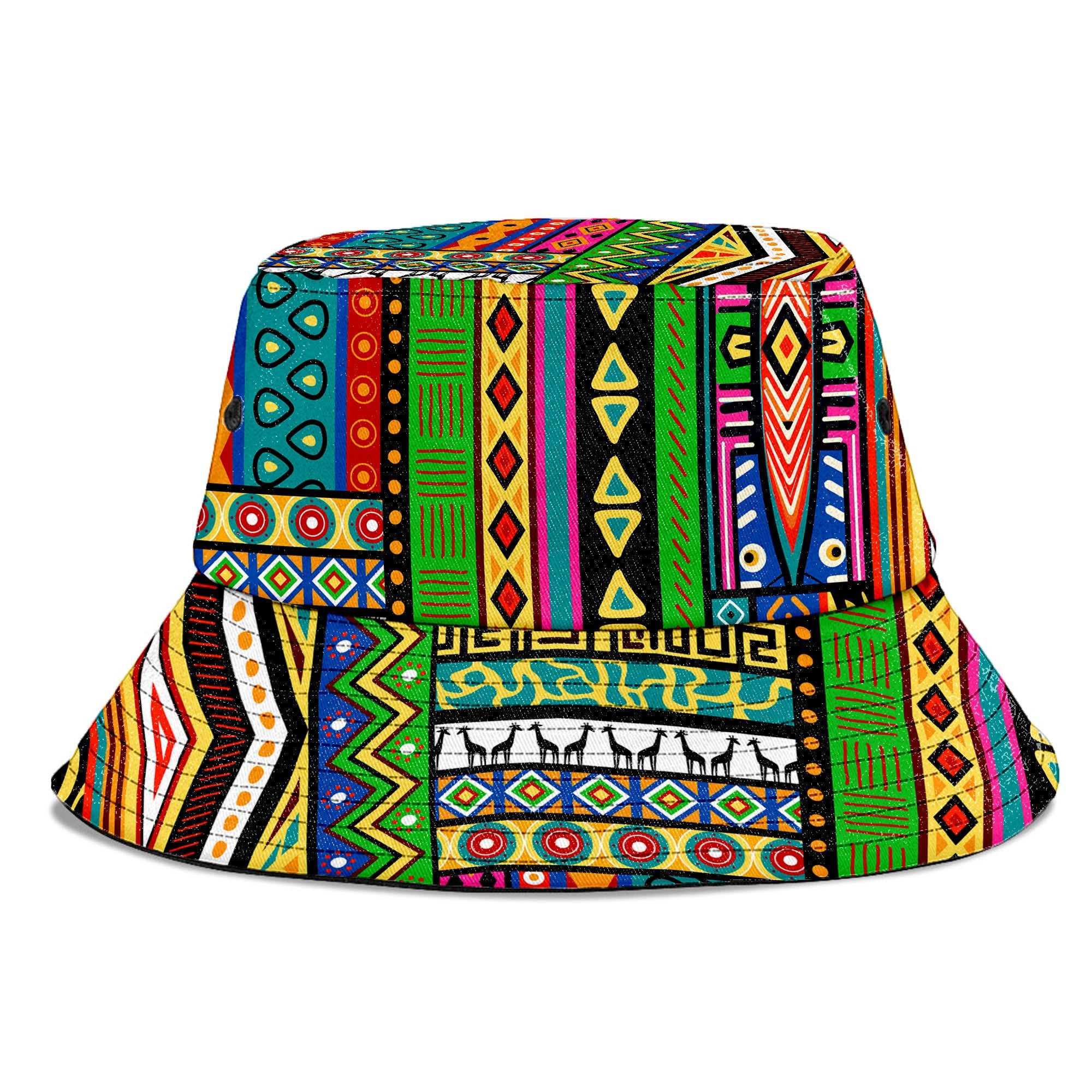 African Striped Patterns Bucket Hat Bucket Hat Tianci 