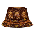 African Mask Printed Mudcloth Bucket Hat Bucket Hat Tianci 