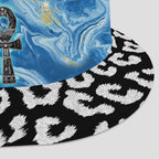 Ankh On Blue Marble Bucket Hat Bucket Hat Tianci 