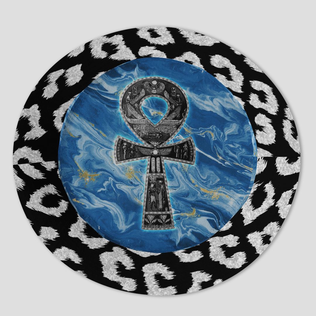 Ankh On Blue Marble Bucket Hat Bucket Hat Tianci 